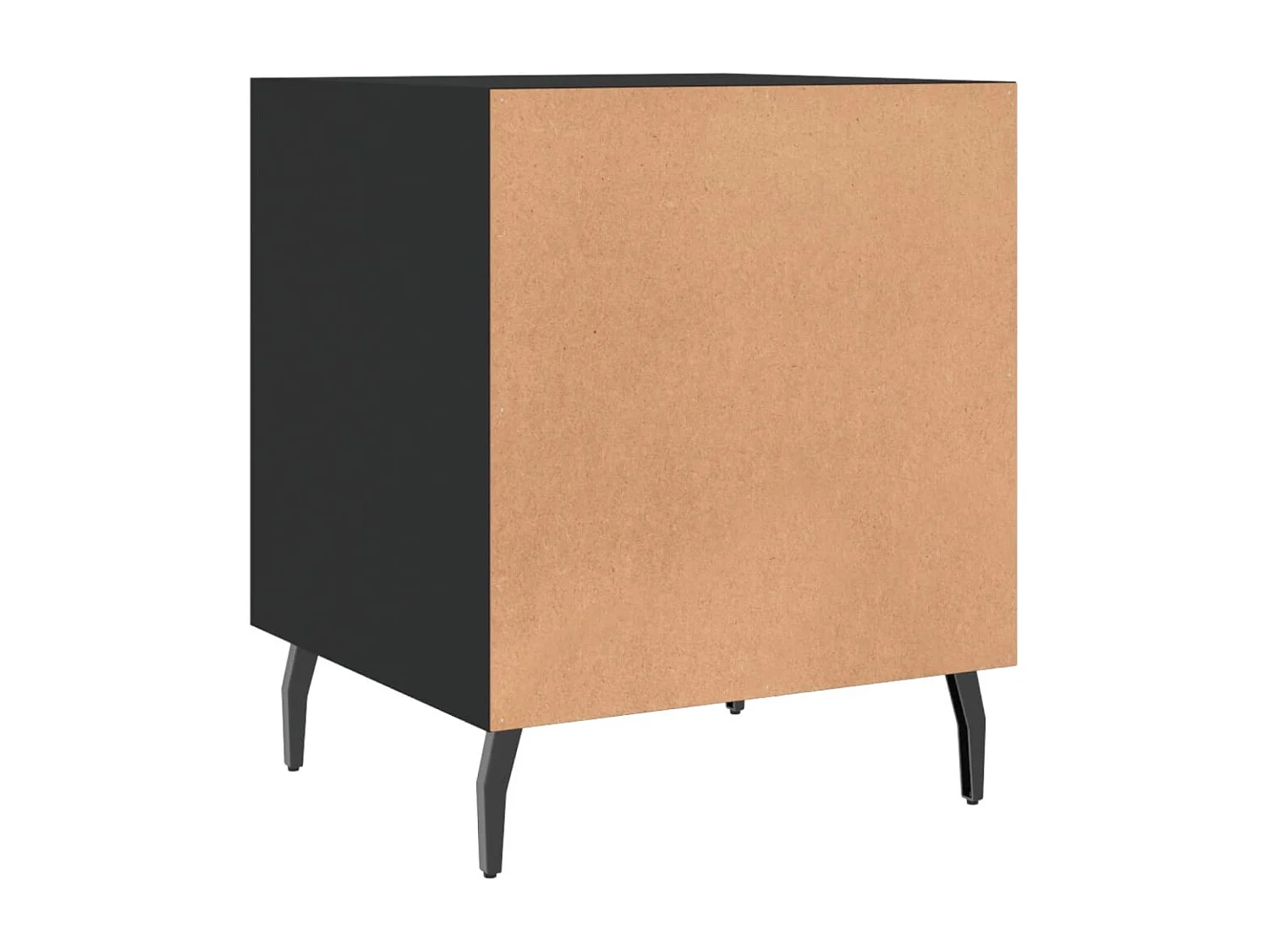 Volda  Table de chevet noir 40x40x50 cm bois d’ingénierie