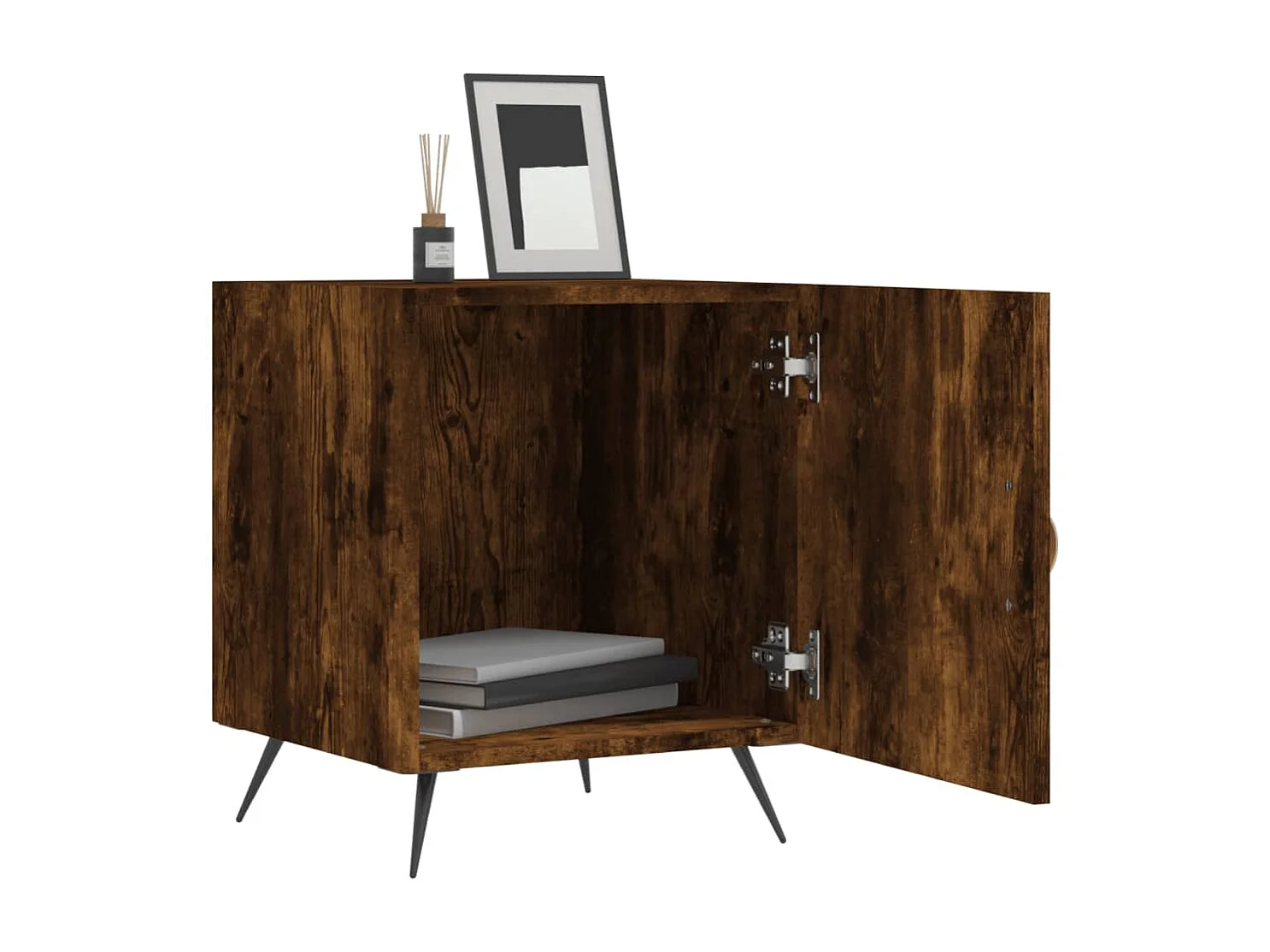 Aars  Tables de chevet 2 pcs chêne fumé 40x40x50 cm bois d'ingénierie