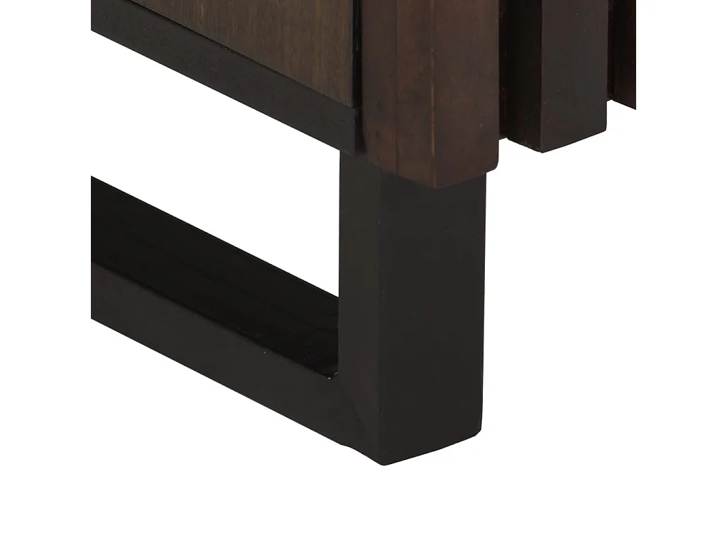 Bryral  Mesitas de noche 2 uds madera maciza de mango 40x34x46 cm