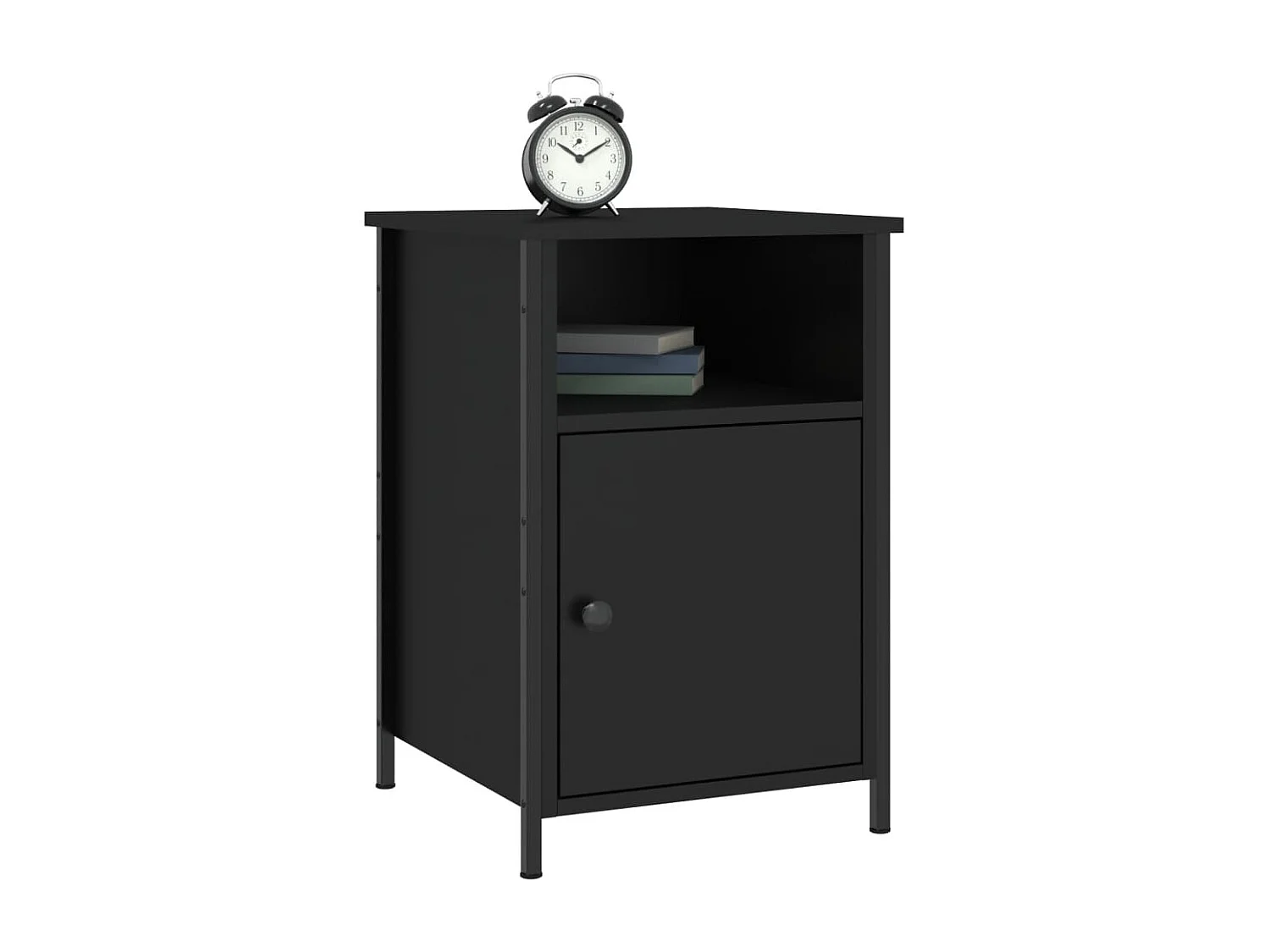 Lindra  Tables de chevet 2 pcs noir 40x42x60 cm bois d'ingénierie