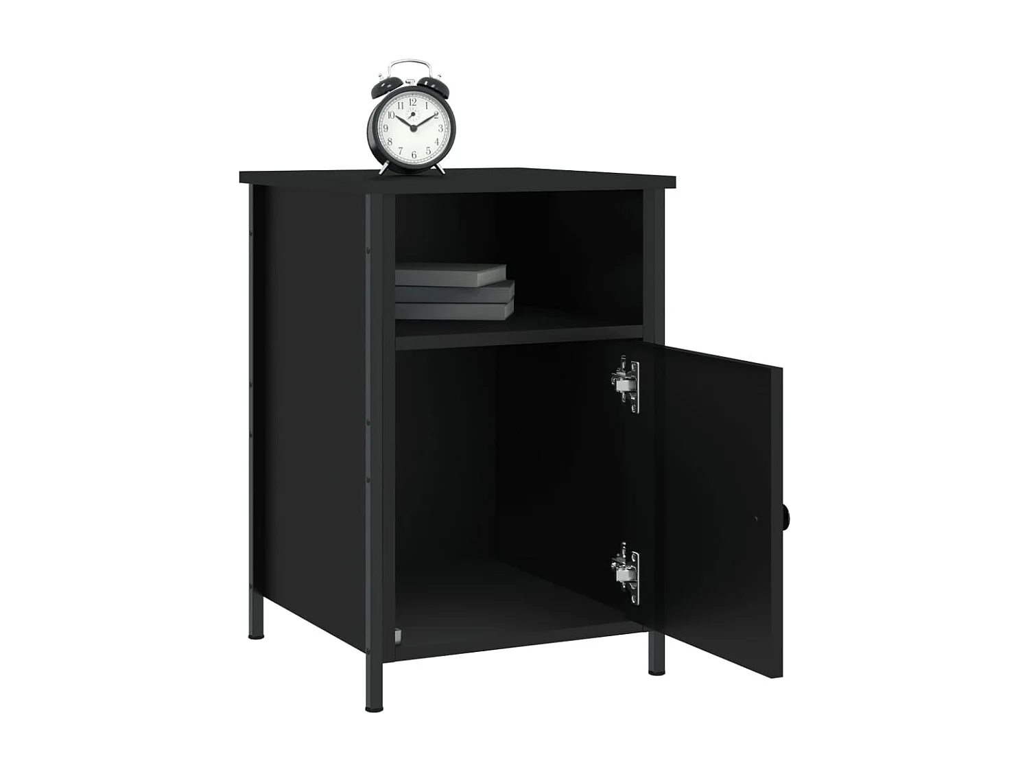 Lindra  Tables de chevet 2 pcs noir 40x42x60 cm bois d'ingénierie