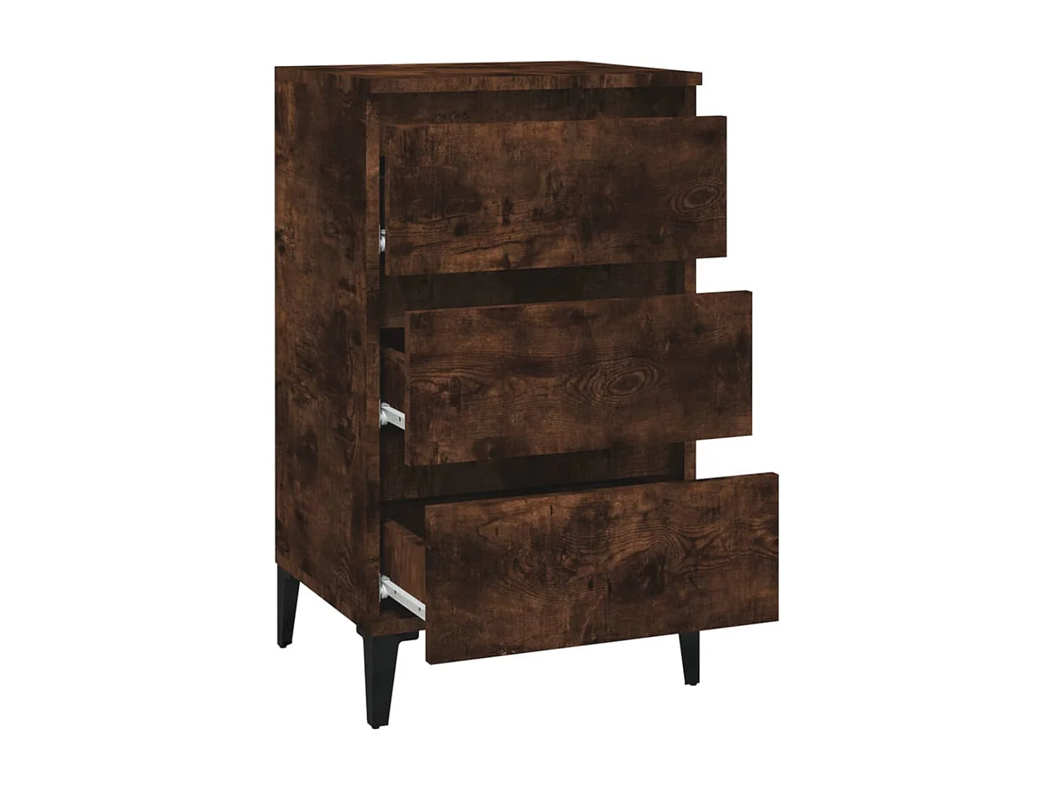 Darby  Table de chevet chêne fumé 40x35x70 cm bois d'ingénierie