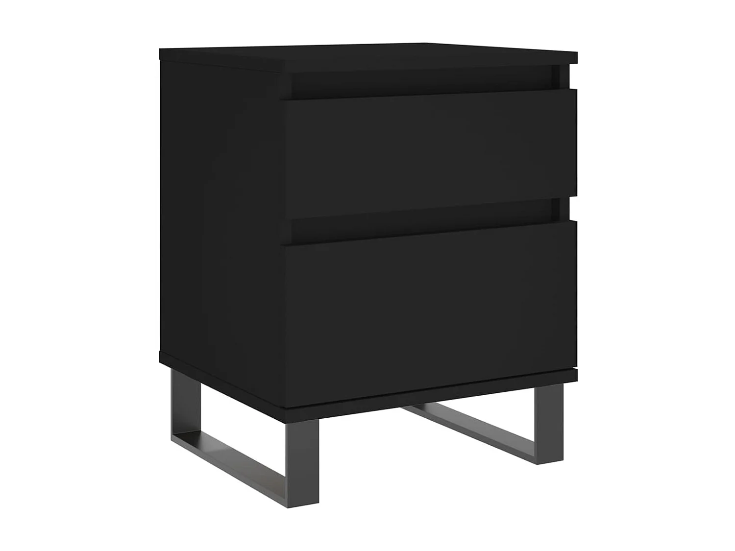 Rinald  Tables de chevet 2 pcs noir 40x35x50 cm bois d’ingénierie