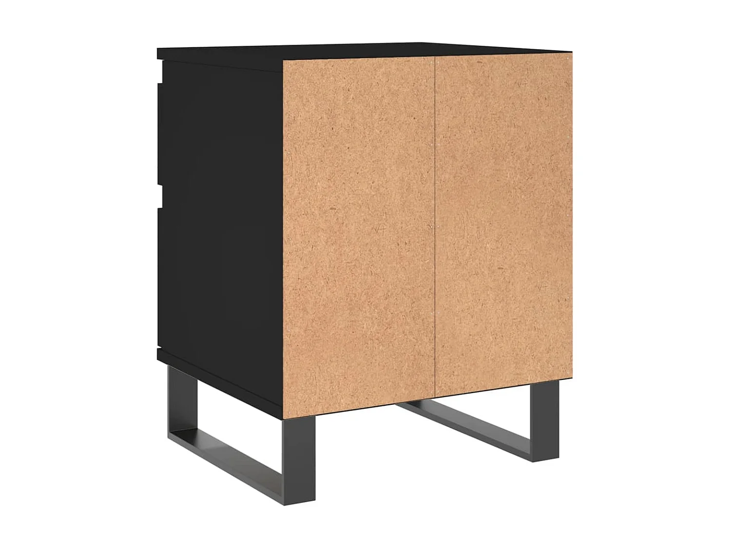 Rinald  Tables de chevet 2 pcs noir 40x35x50 cm bois d’ingénierie