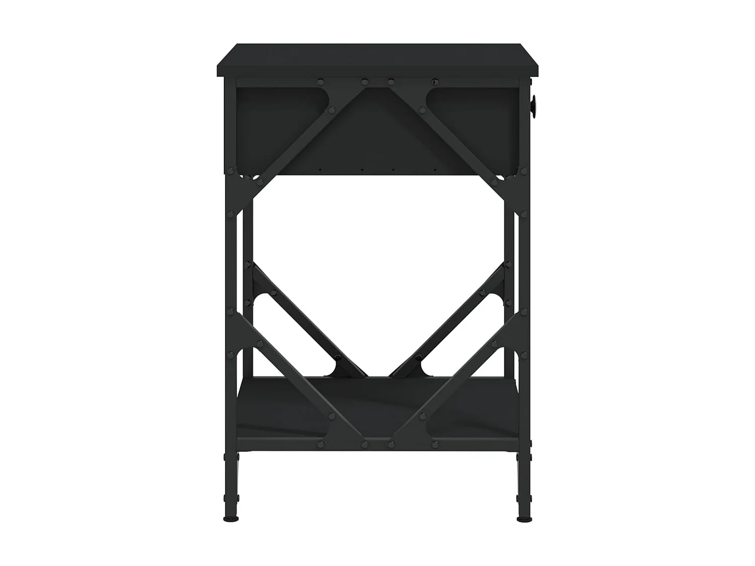 Elaya  Table de chevet noir 40x42x60 cm bois d’ingénierie