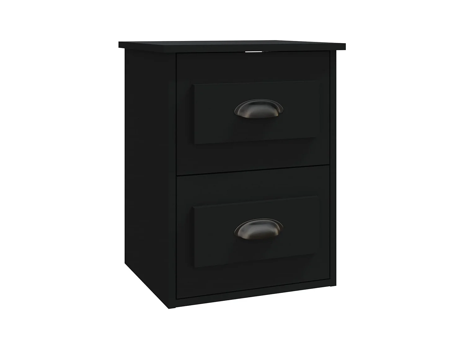 Inez  Table de chevet murale noir 41,5x36x53 cm