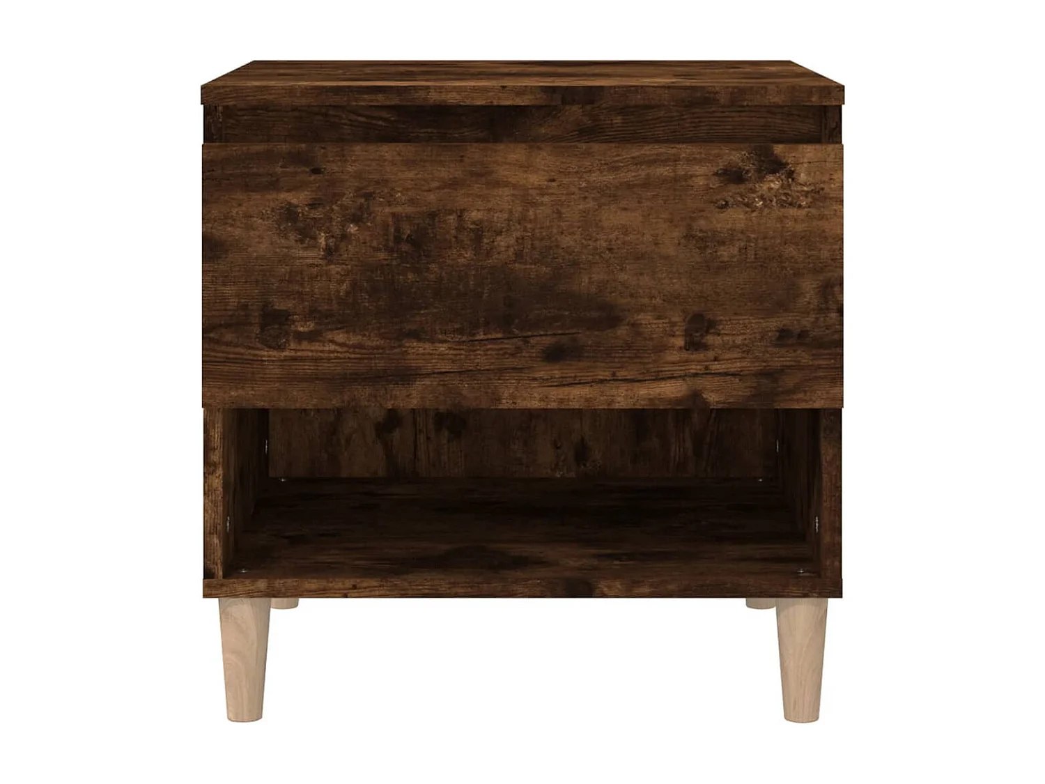 Galorn  Table de chevet Chêne fumé 50x46x50 cm Bois d'ingénierie