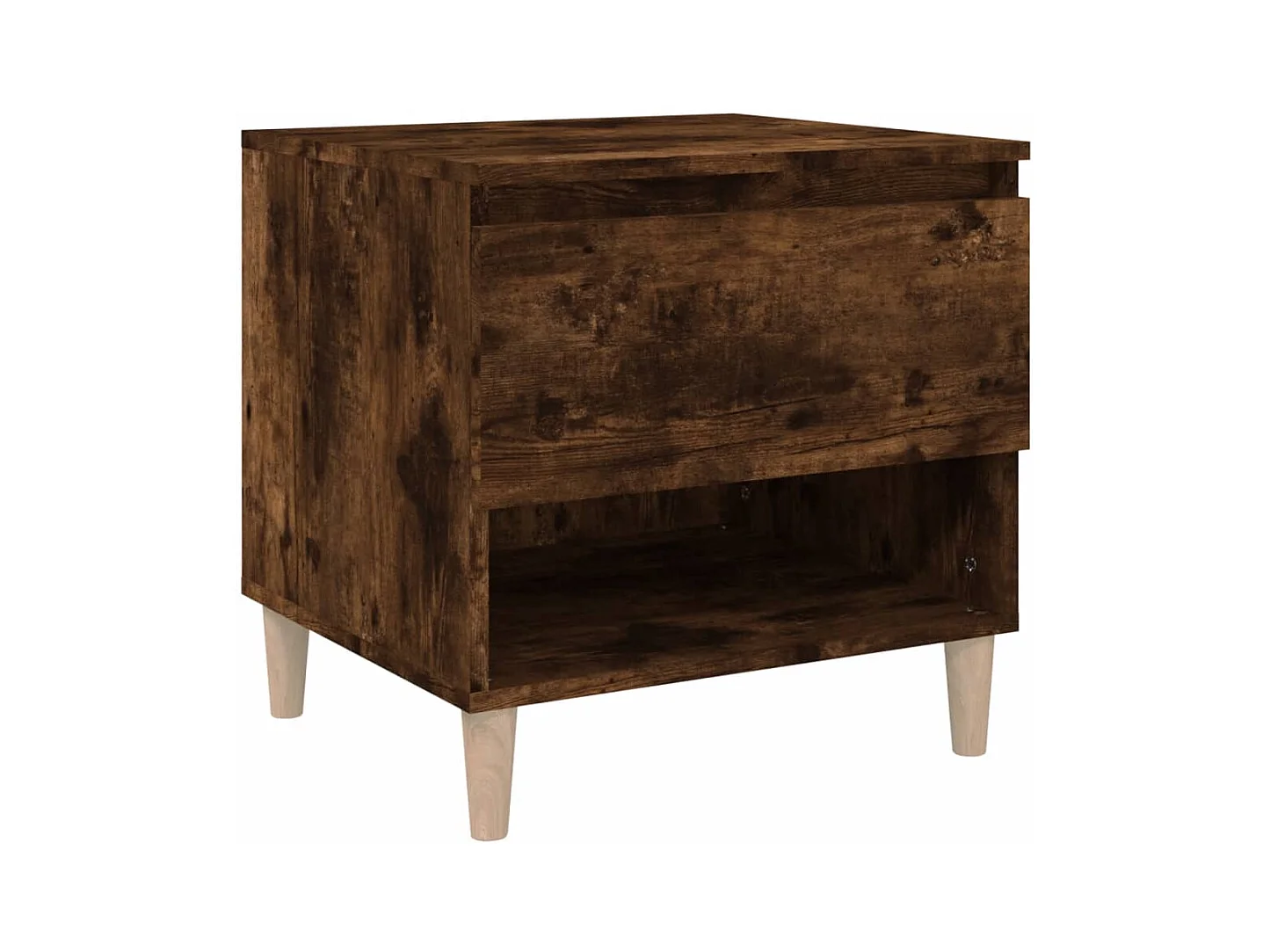 Galorn  Nachtkastje 50x46x50 cm bewerkt hout gerookt eikenkleurig
