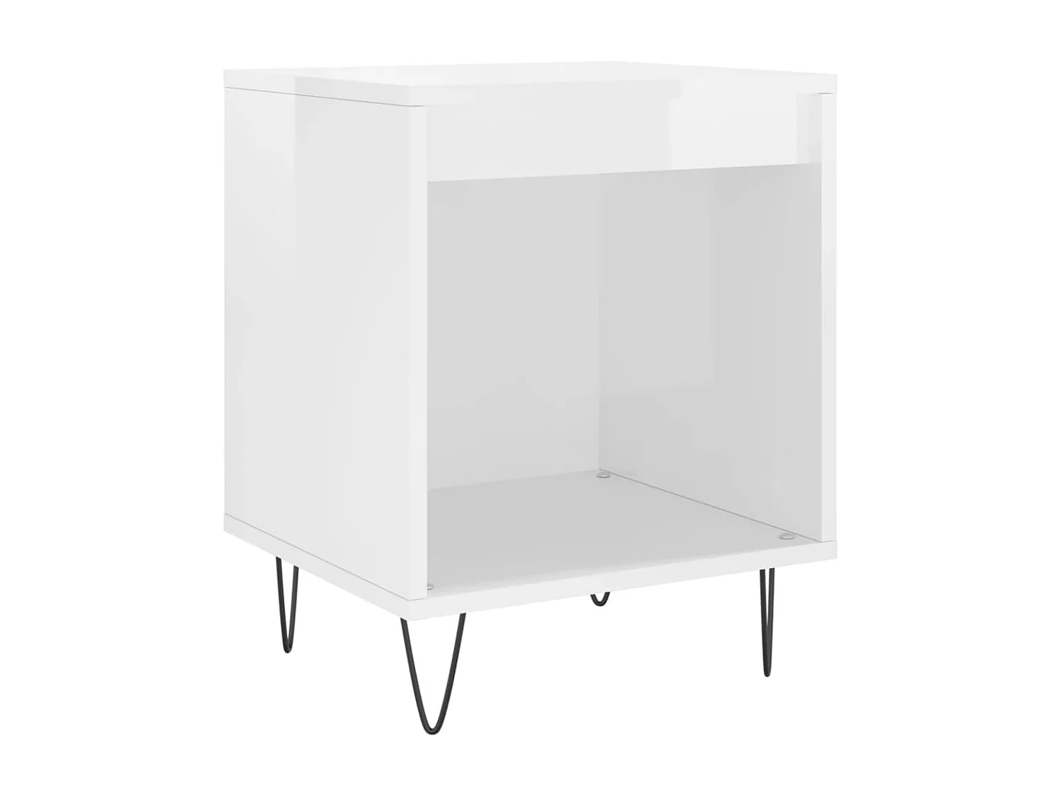 Sander  Tables de chevet 2 pcs blanc brillant 40x35x50 cm