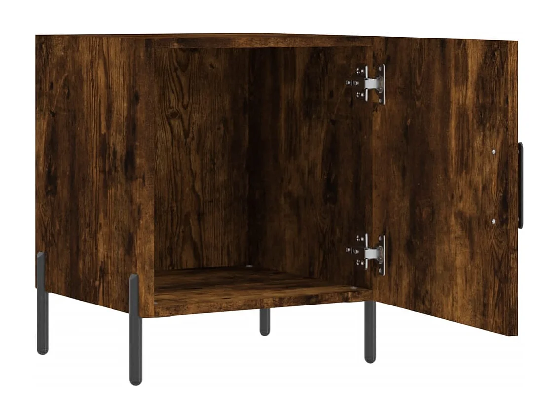 Sulva  Tables de chevet 2 pcs chêne fumé 40x40x50 cm bois d'ingénierie