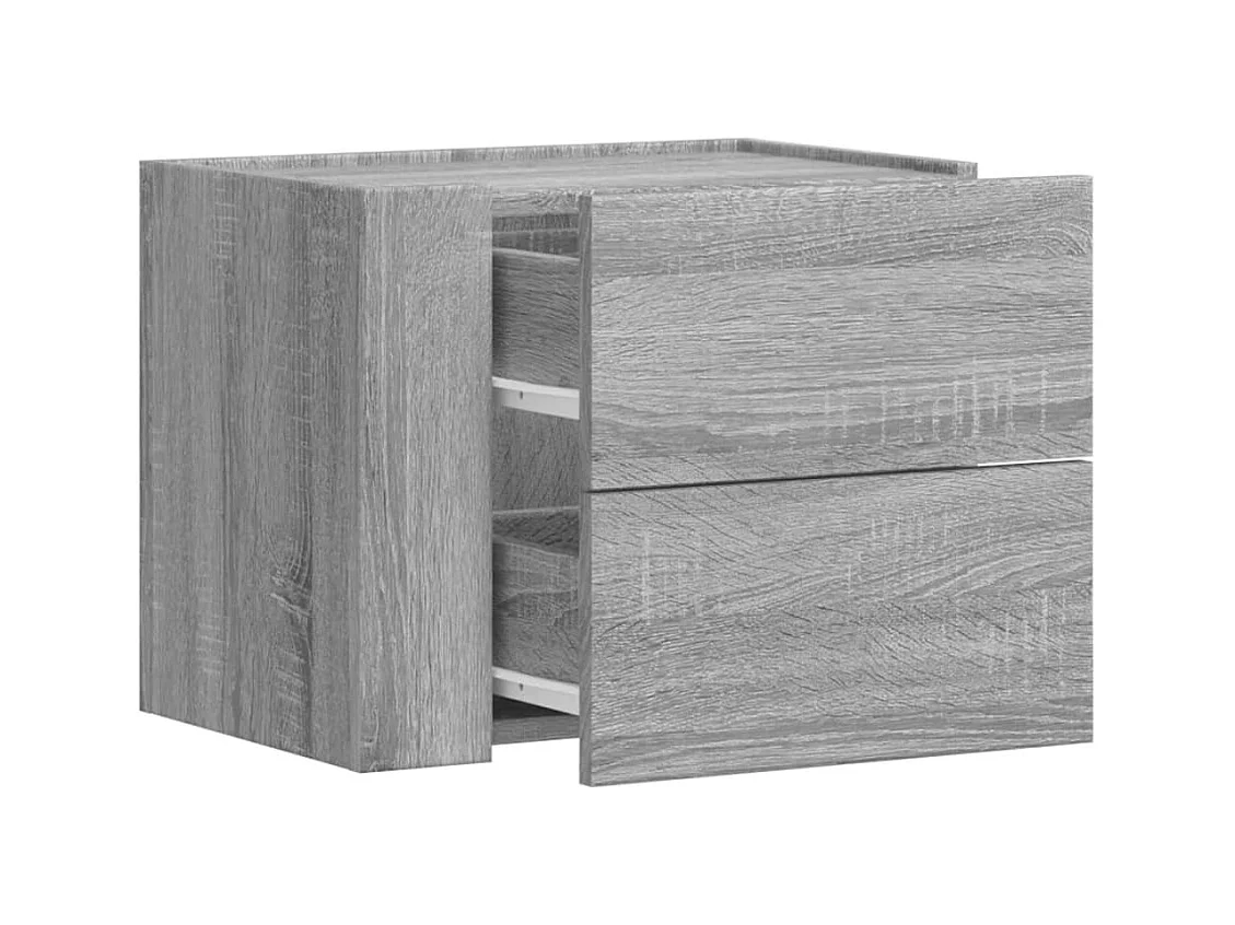 Dayton  Nachtkastje wandgemonteerd 45x30x35 cm grijs sonoma eikenkleur