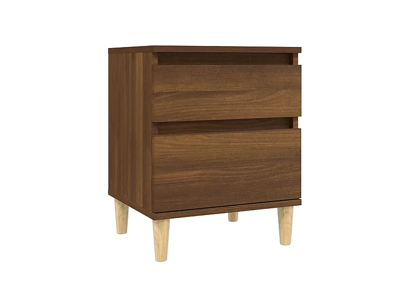 Montmorency  Mesita de noche roble marrón 40x35x50 cm