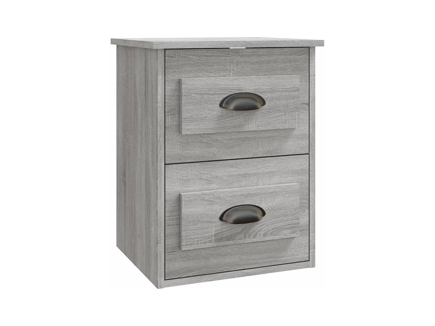 Inez  Table de chevet murale sonoma gris 41,5x36x53 cm