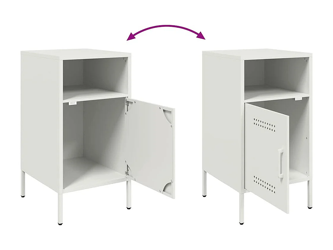 Channelview  Nachtkastjes 2 st 36x39x68 cm staal wit