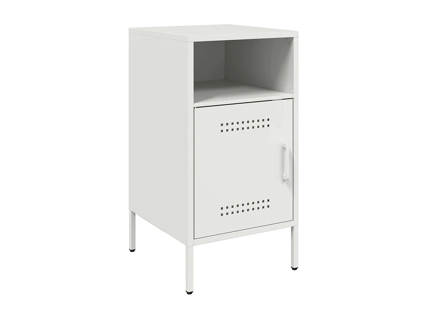 Channelview  Tables de chevet 2 pcs blanc 36x39x68 cm acier