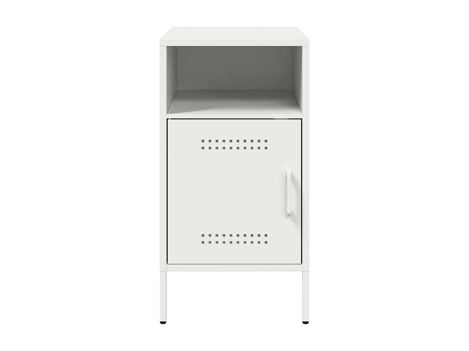 Channelview  Tables de chevet 2 pcs blanc 36x39x68 cm acier