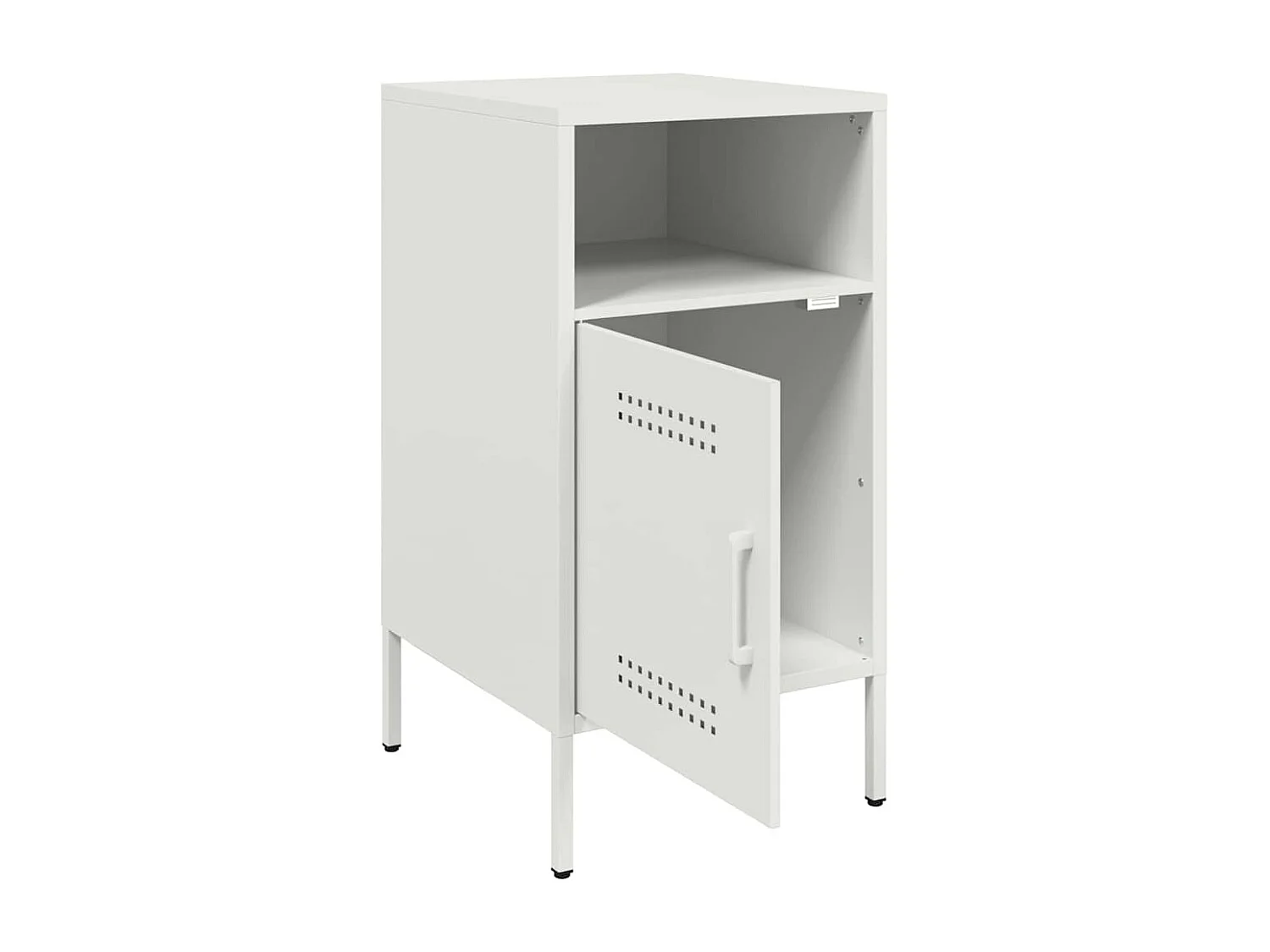 Channelview  Tables de chevet 2 pcs blanc 36x39x68 cm acier