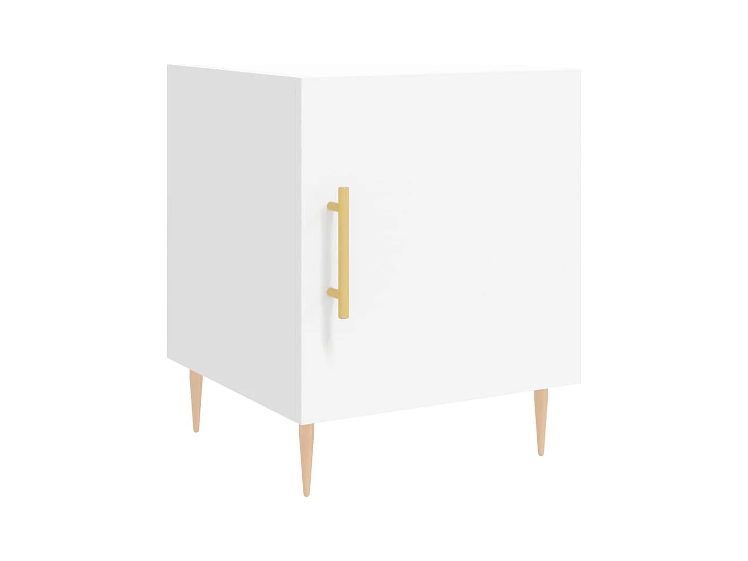 Omar  Table de chevet blanc 40x40x50 cm bois d’ingénierie