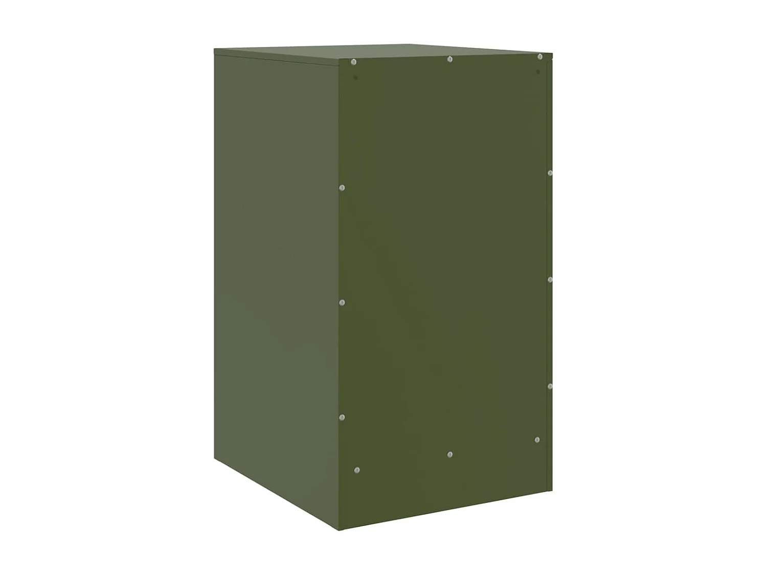 Hereford  Table de chevet vert olive 34,5x39x62 cm acier