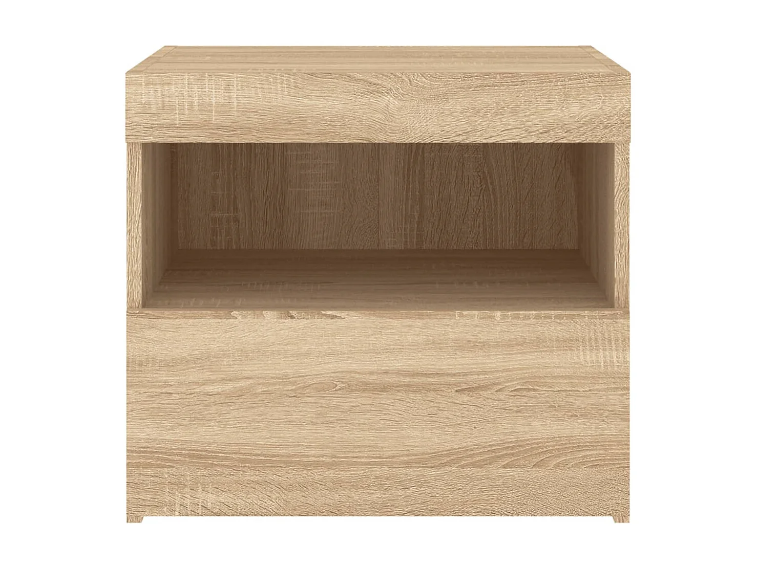 Bishop  Tables de chevet et lumières LED 2 pcs chêne sonoma 50x40x45 cm