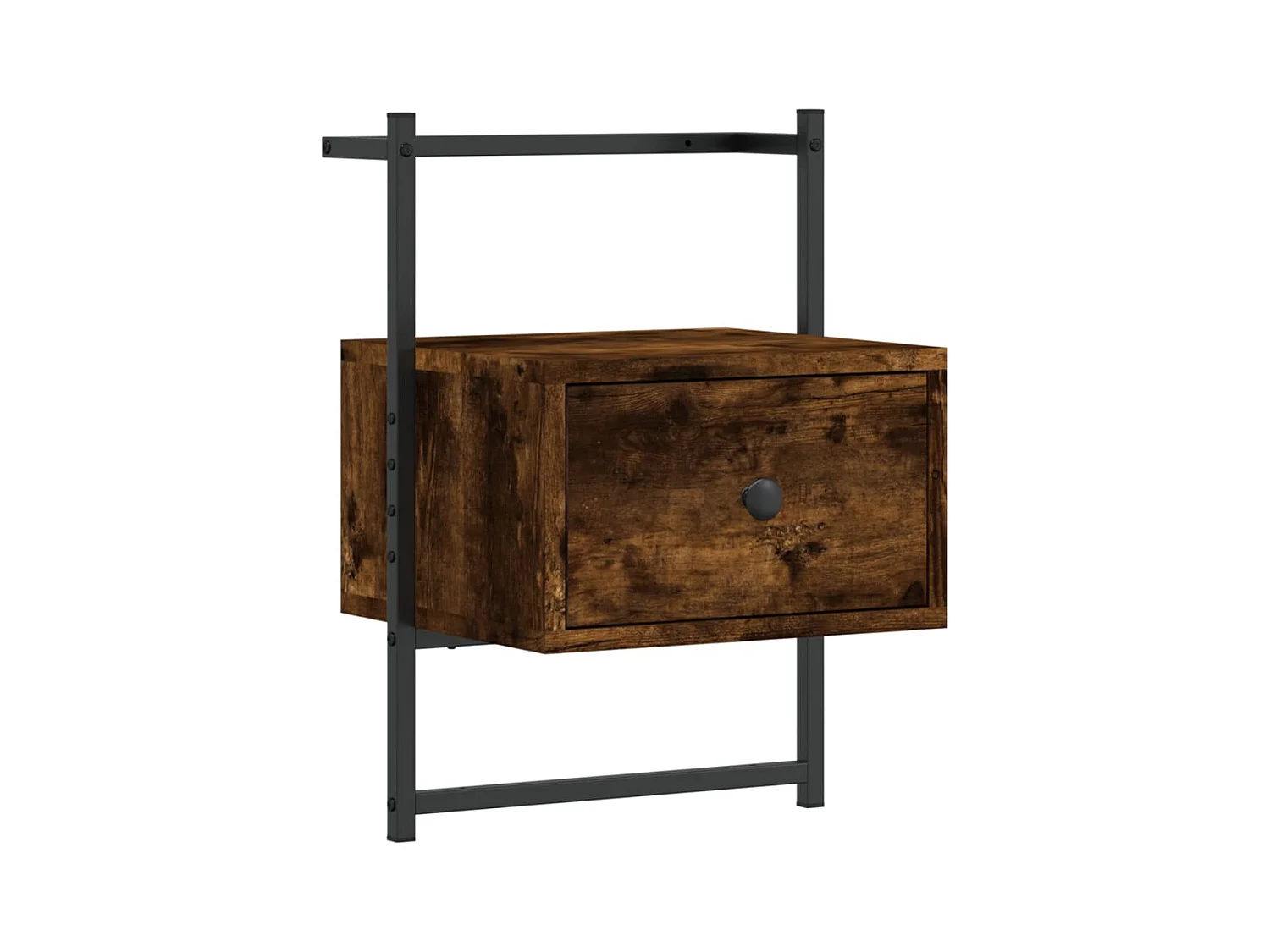 Nyra  Comodino a Muro Rovere Fumo 35x30x51 cm Legno Multistrato