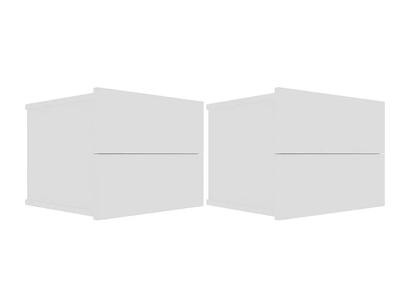 Ylöjärvi  Tables de chevet 2 pcs Blanc 40x30x30 cm Bois d'ingénierie