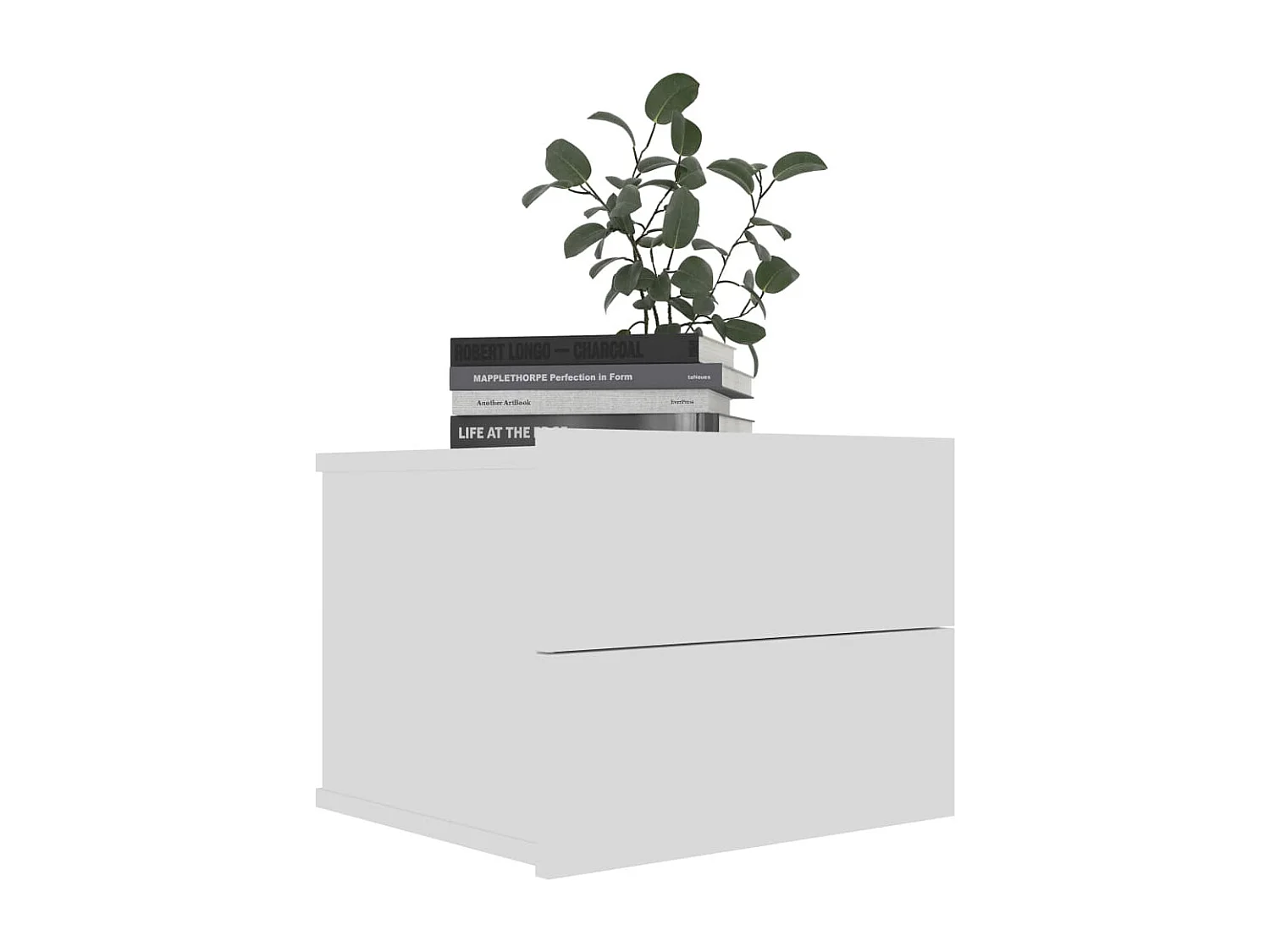 Ylöjärvi  Tables de chevet 2 pcs Blanc 40x30x30 cm Bois d'ingénierie