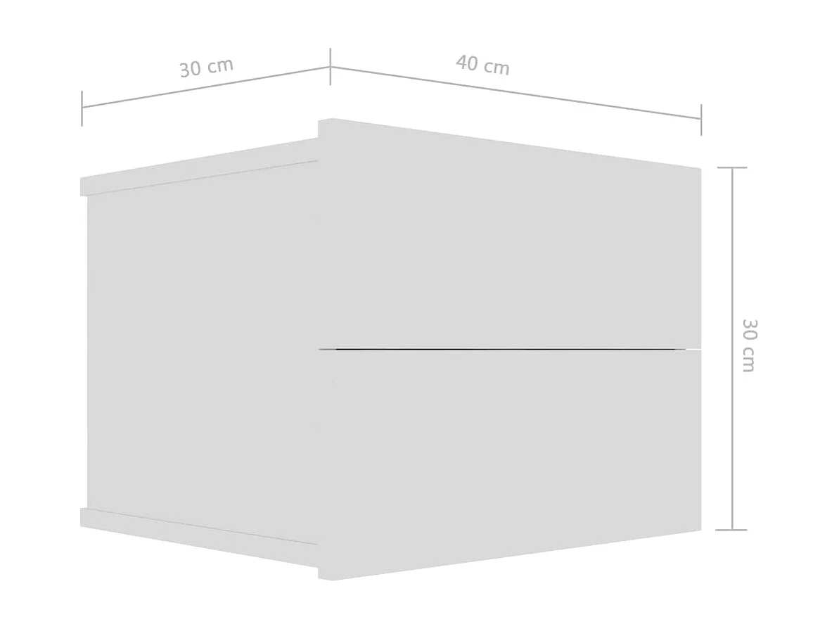 Ylöjärvi  Tables de chevet 2 pcs Blanc 40x30x30 cm Bois d'ingénierie