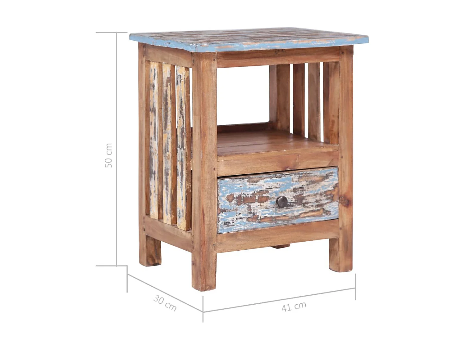 Garden Furniture -  Table de chevet 41x30x50 cm bois d'acajou massif