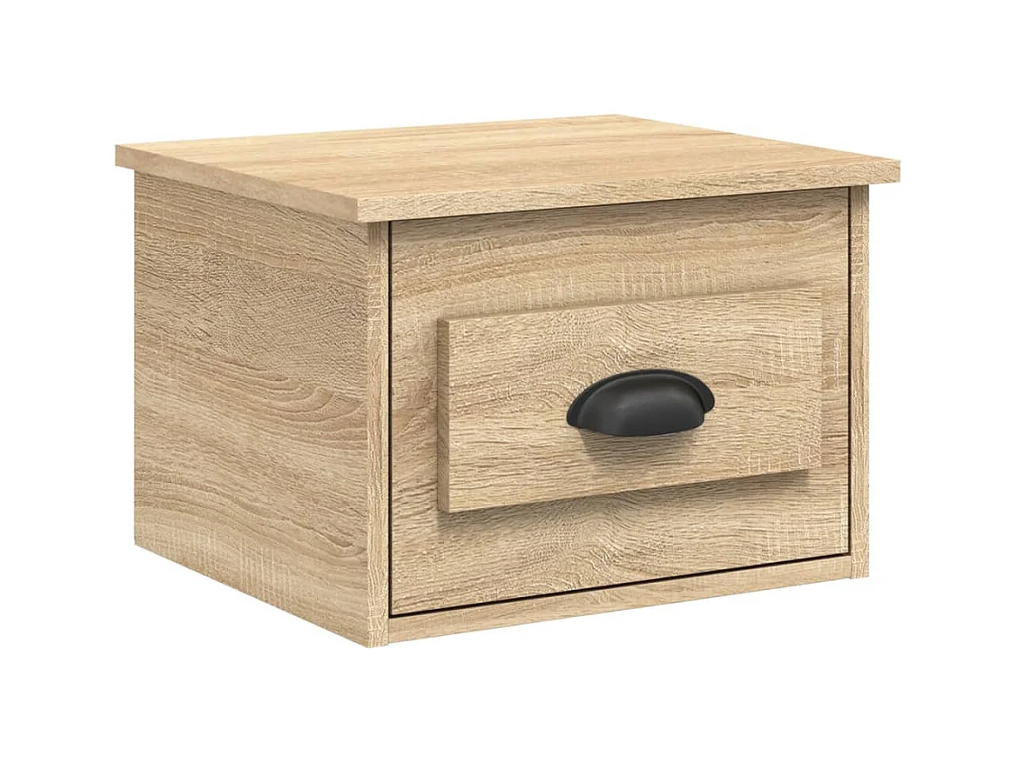 Boven-Leeuwen  Table de chevet murale chêne sonoma 41,5x36x28 cm