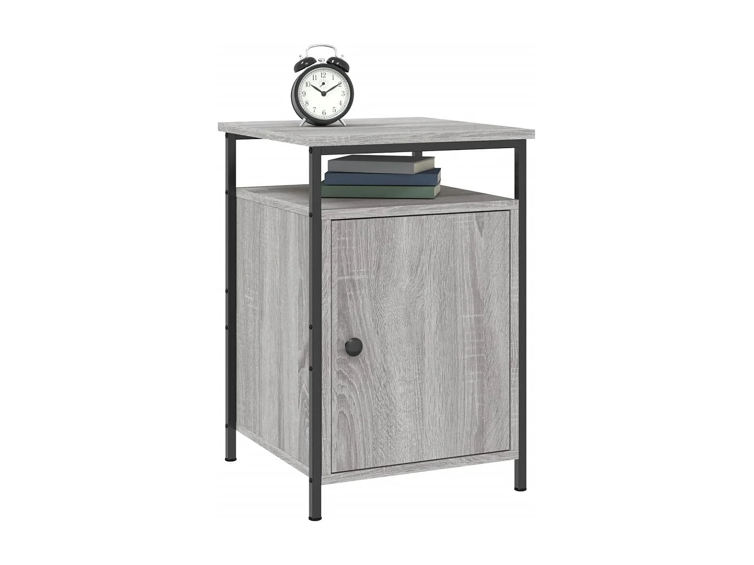 Jalindra  Nachtkastjes 2 st 40x42x60 cm bewerkt hout grijs sonoma eiken