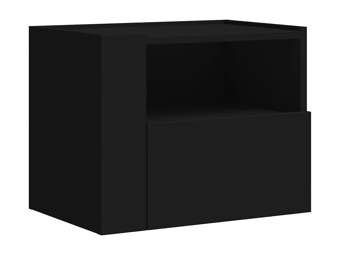 Sun City Center  Tables de chevet murales 2 pcs noir 45x30x35 cm