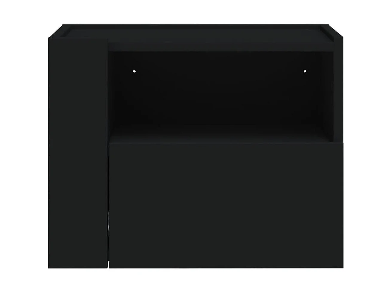 Sun City Center  Tables de chevet murales 2 pcs noir 45x30x35 cm