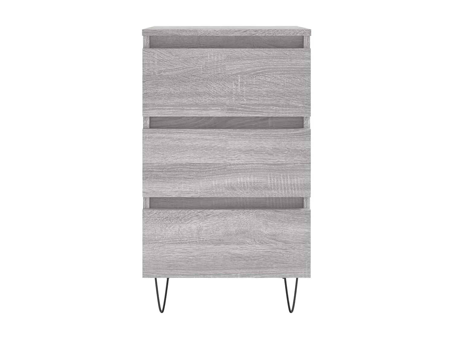 Fiene  Comodino Grigio Sonoma 40x35x69 cm in Legno Multistrato