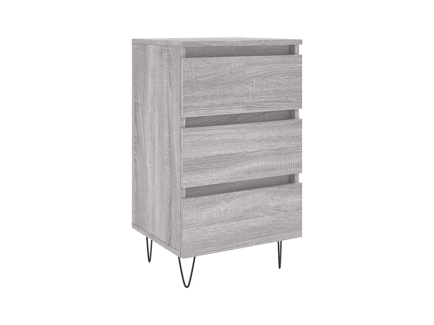 Fiene  Comodino Grigio Sonoma 40x35x69 cm in Legno Multistrato