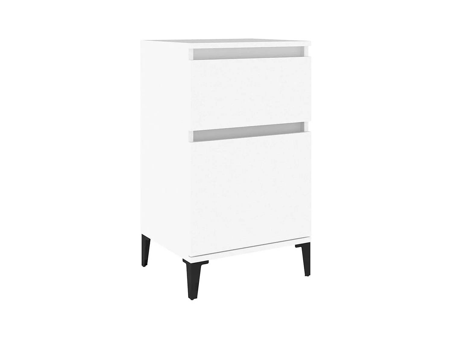 Amite  Table de chevet blanc 40x35x70 cm