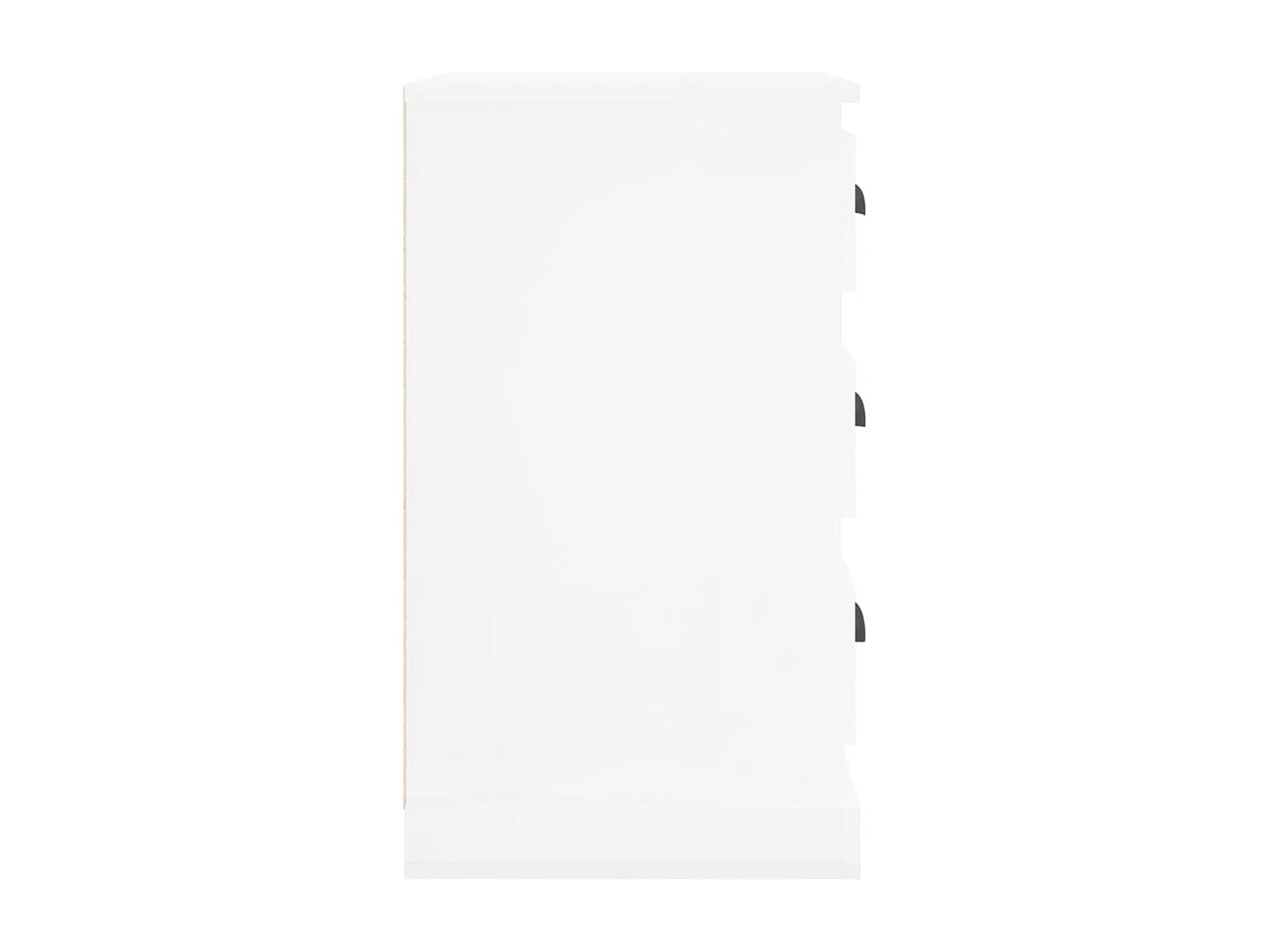 Inge  Table de chevet blanc brillant 39x39x67 cm bois d’ingénierie