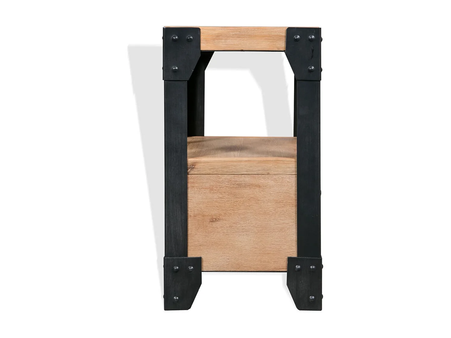 Lynvik  Table de chevet Bois d'acacia Acier 40 x 30 x 54 cm