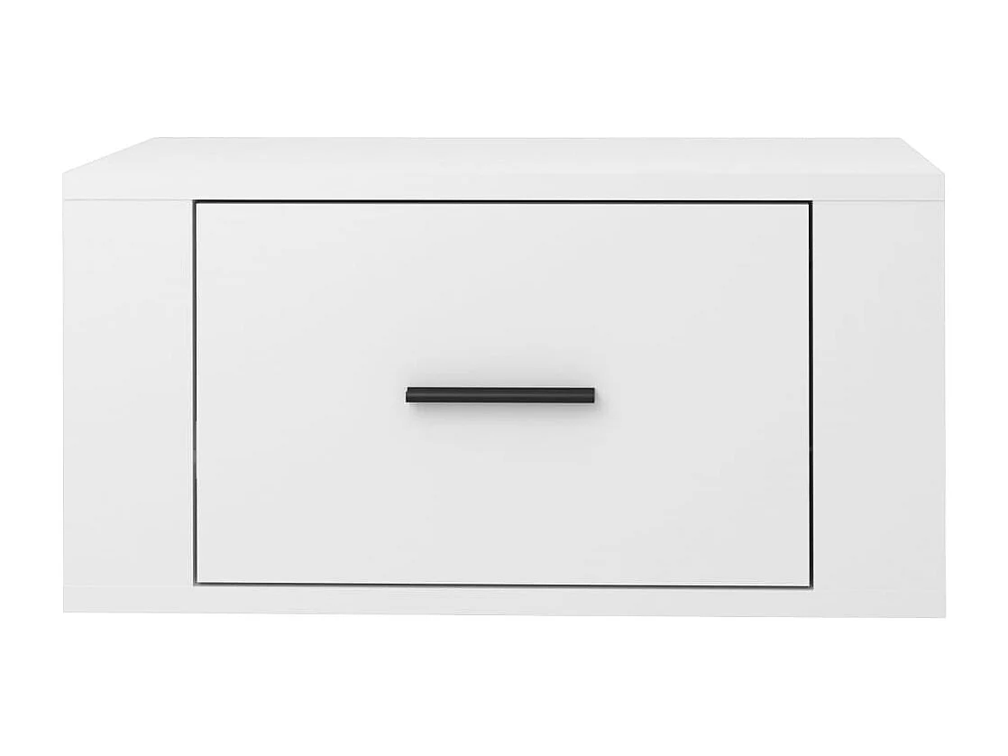 Culpeper  Table de chevet murale Blanc brillant 50x36x25 cm