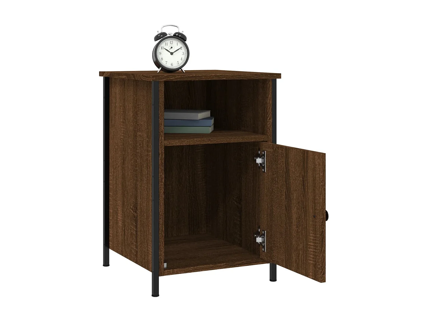 Lindra  Comodino Rovere Marrone 40x42x60 cm in Legno Multistrato