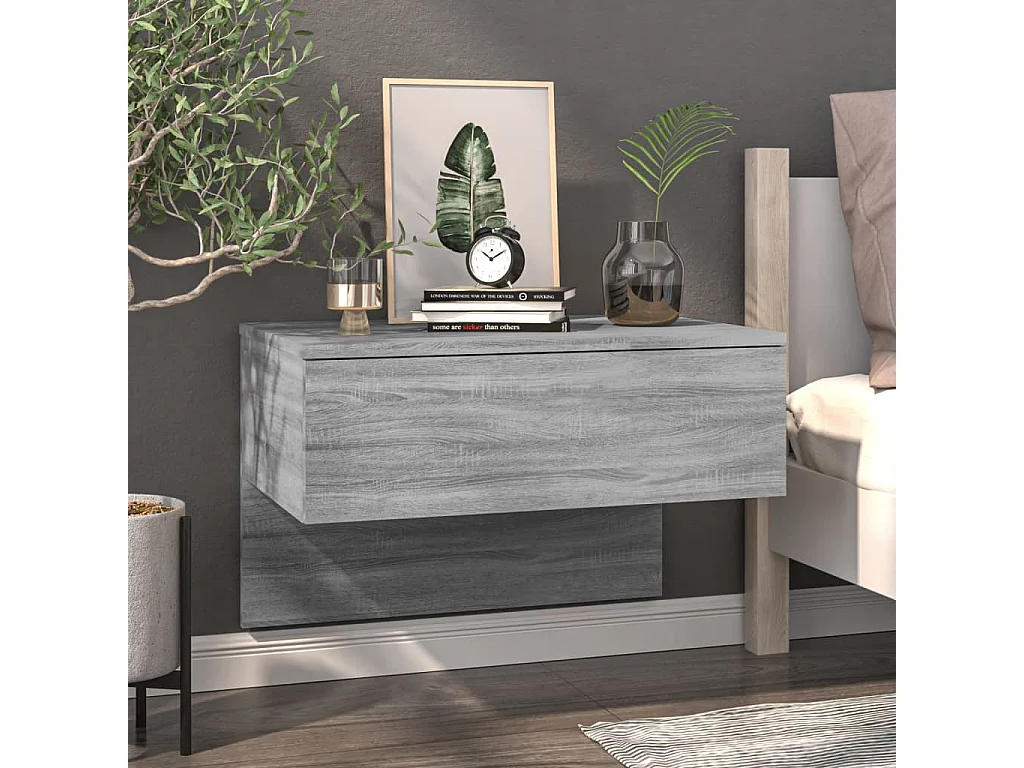 San Jose  Tables de chevet murales 2 pcs Sonoma gris