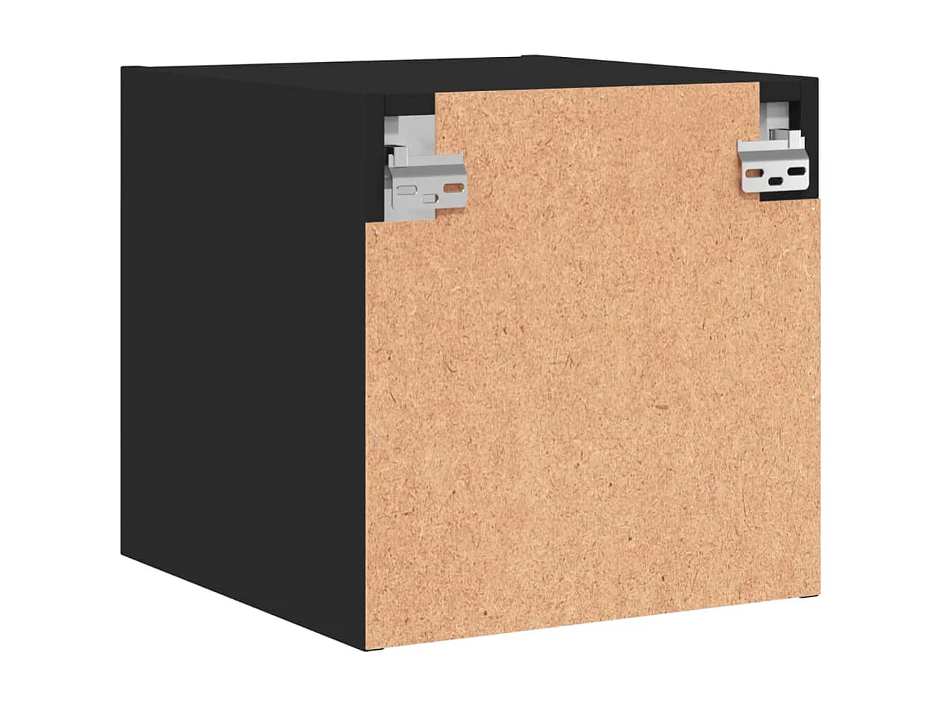 Nihat  Nachttische mit Glastüren 2 Stk. Schwarz 35x37x35 cm