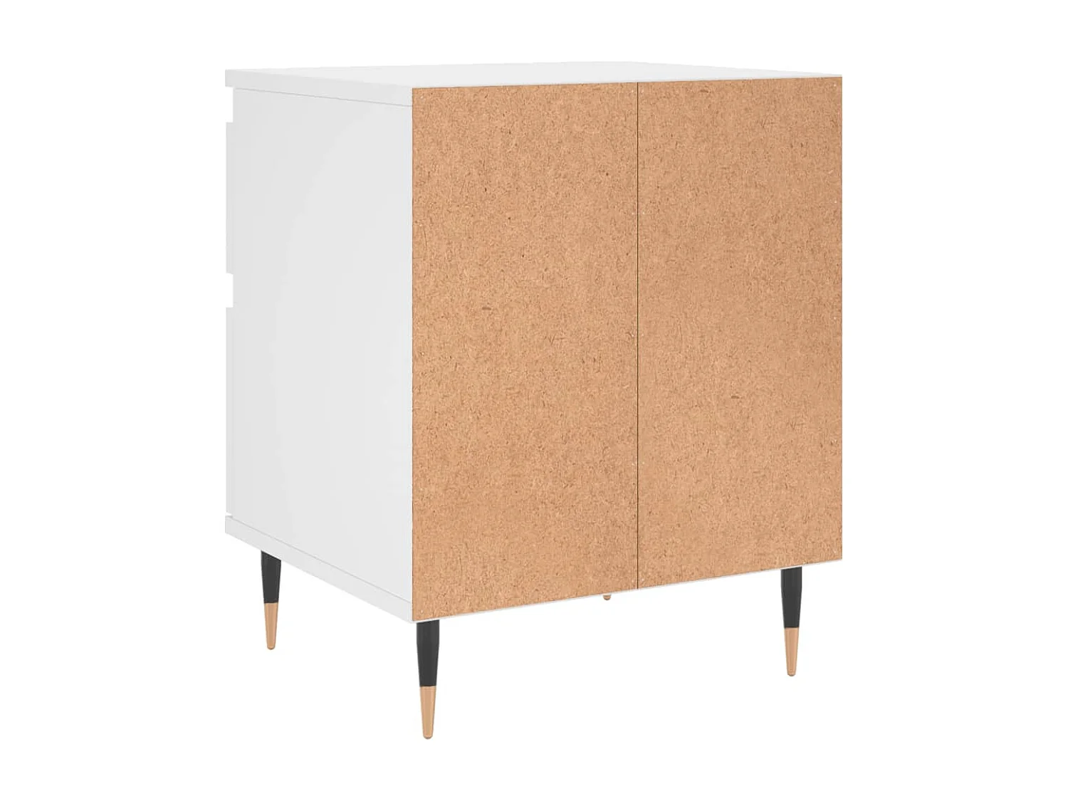 Bastiaan  Tables de chevet 2 pcs blanc 40x35x50 cm bois d’ingénierie