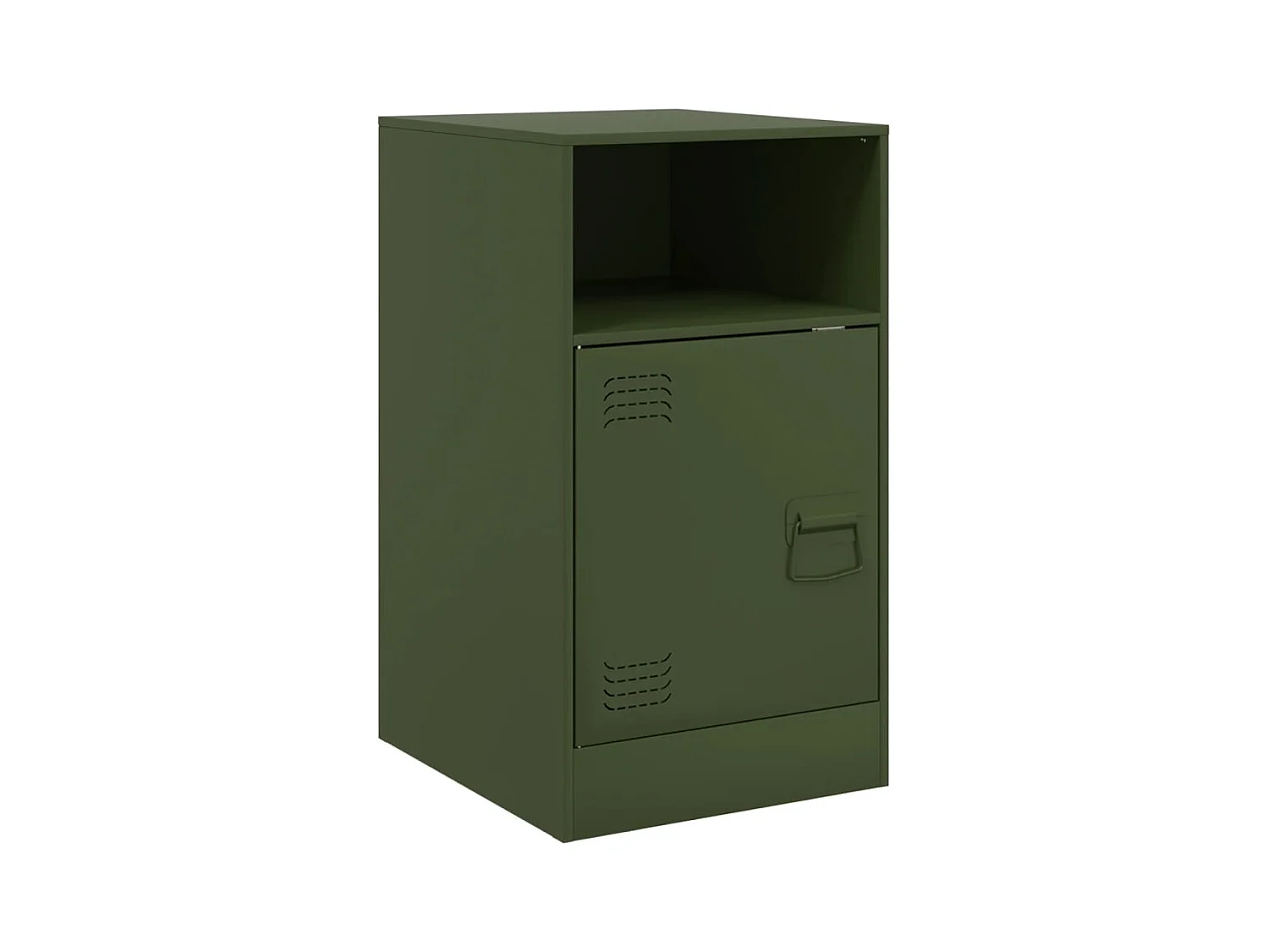 Chasity  Table de chevet vert olive 34,5x39x62 cm acier