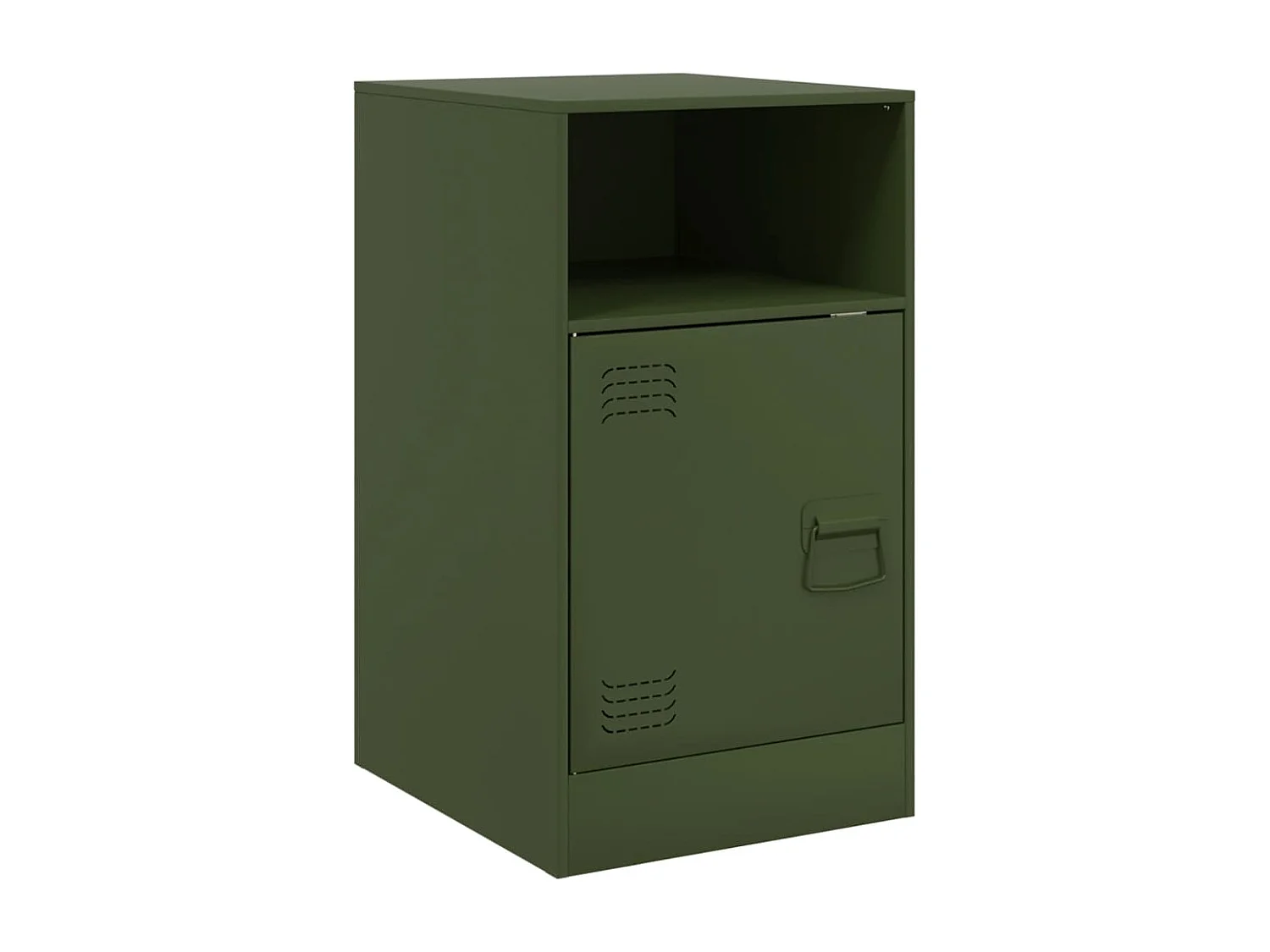 Chasity  Comodino Verde Oliva 34,5x39x62 cm in Acciaio