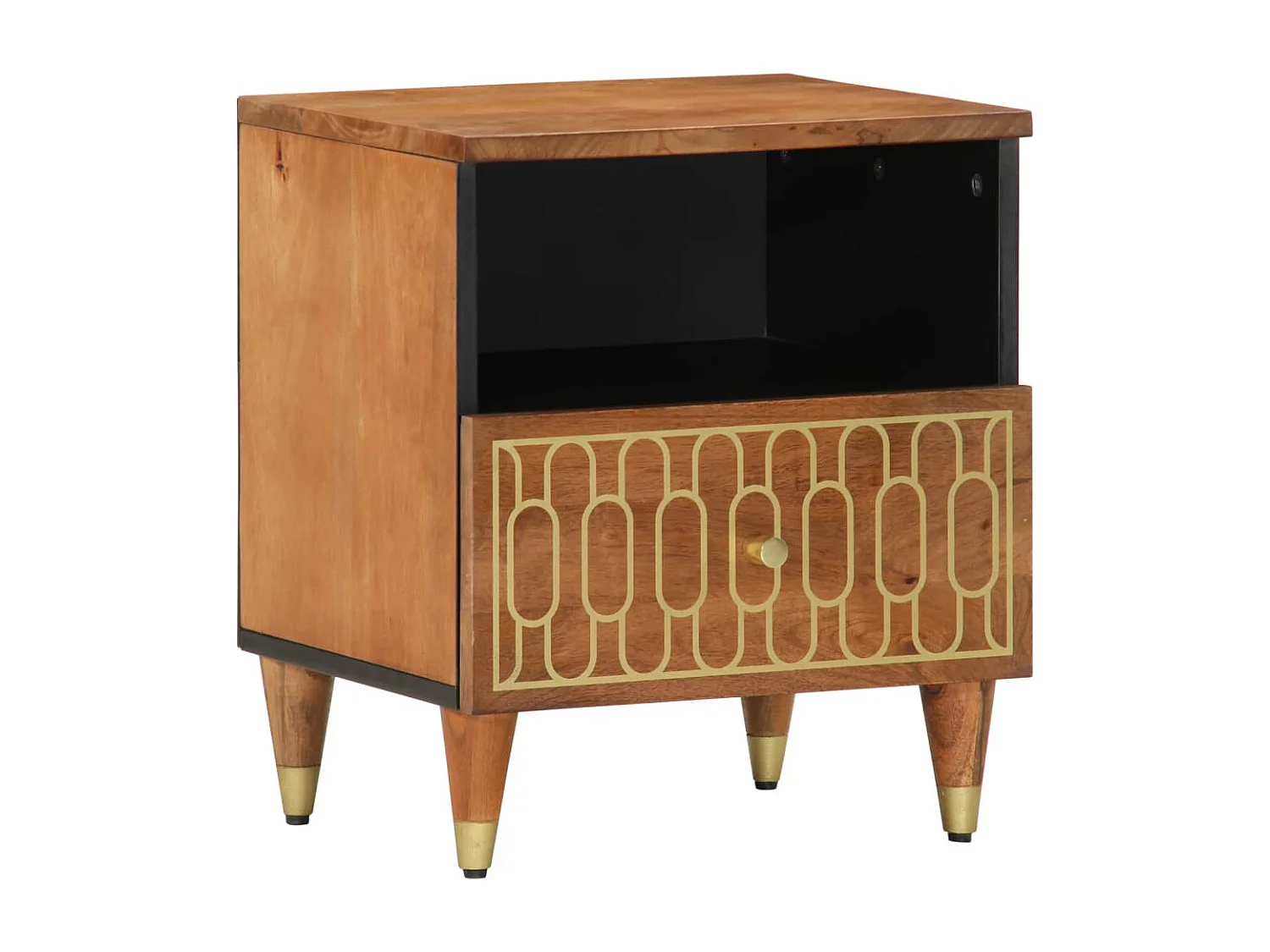 Ingebrigt  Tables de chevet 2 pcs 40x33x46 cm Bois de manguier solide