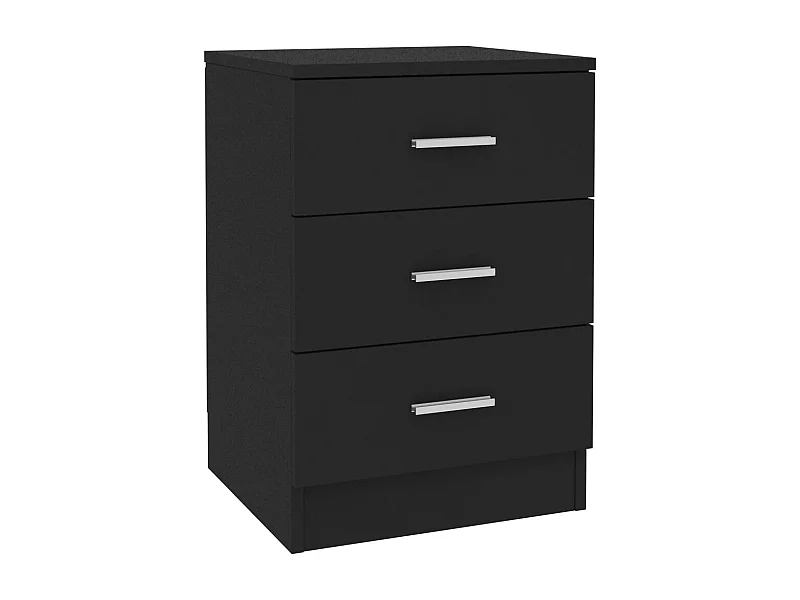 Drumraney  Comodino Nero 38x35x56 cm in Legno Multistrato