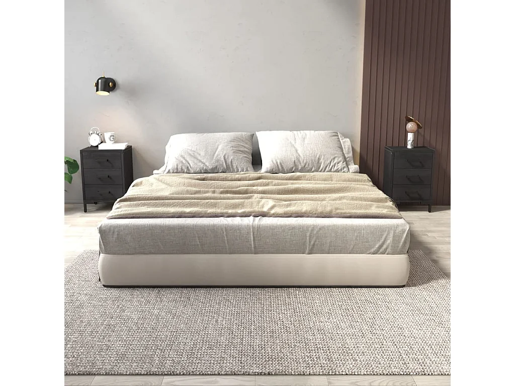 Arthir  Mesitas de noche 2 uds madera maciza de pino negro 40x30x55 cm