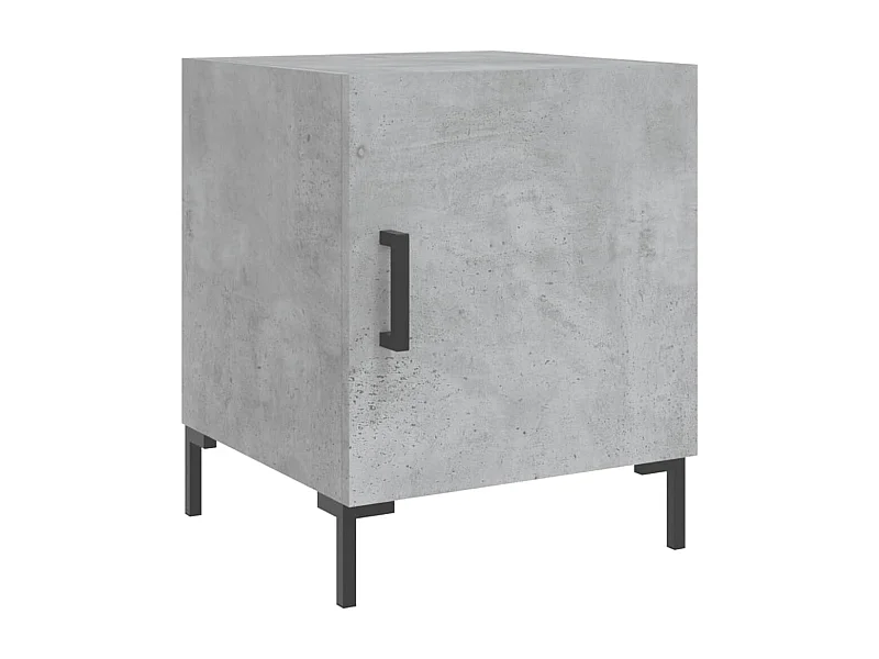 Emarente  Comodino Grigio Cemento 40x40x50 cm in Legno Multistrato