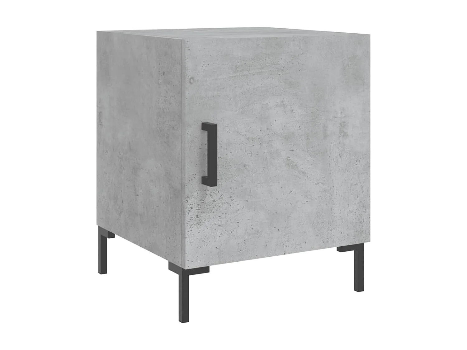 Emarente  Comodino Grigio Cemento 40x40x50 cm in Legno Multistrato